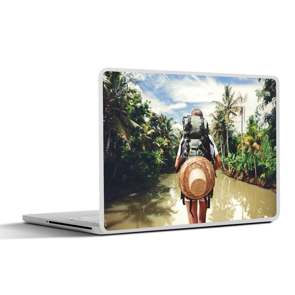 MuchoWow Laptop Aufkleber Sticker Cover Dschungel - Reisen - Wasser 36.5x27.5 cm - Laptop-Sticker
