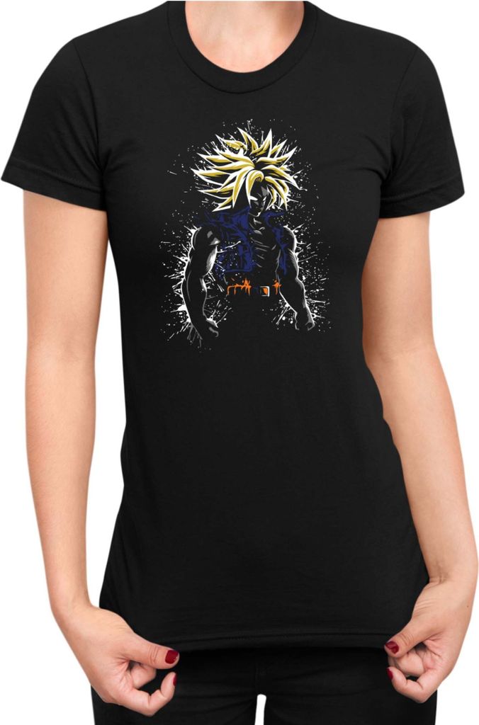 Damen T-Shirt Dragon Anime Manga Ball Z Trunks 02, Lady M / Schwarz