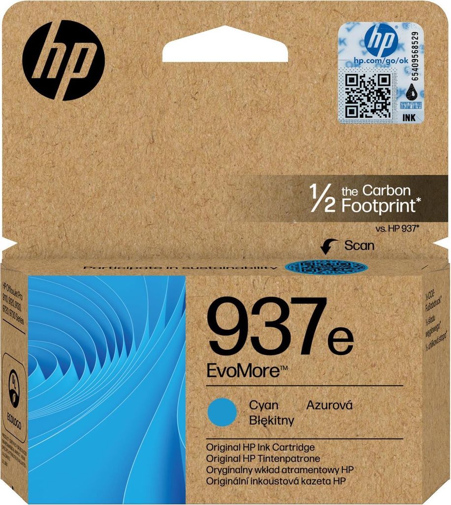 HP 937e EvoMore Cyan Original Druckerpatrone, Hohe (XL-) Produktbild 