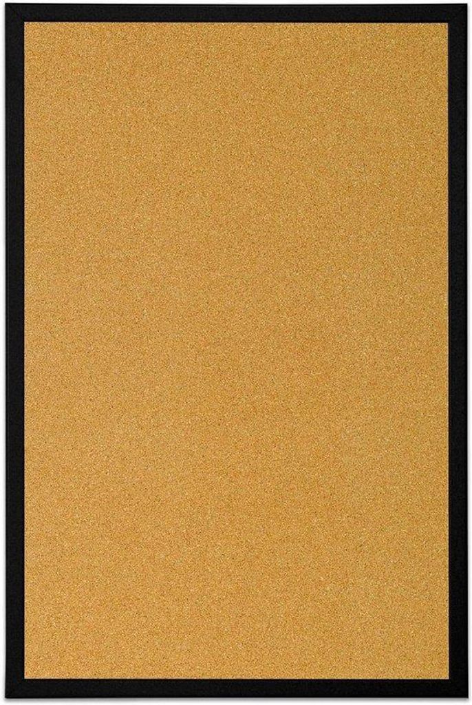 Kork Pinnwand mit MDF-Rahmen schwarz 40x30cm