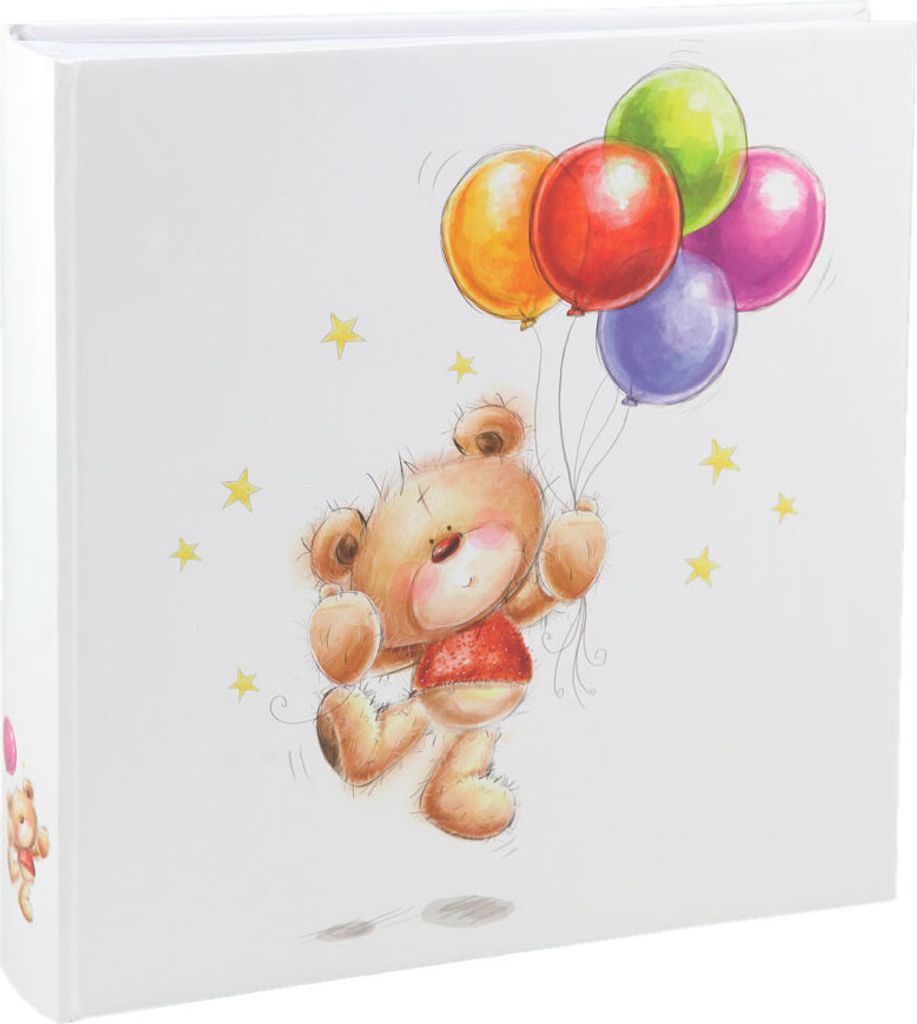 Cat & Bears Fotoalbum 30x30 cm 100 weiße Seiten Baby Kinder Foto Album Fotobuch - Farbe: Ballon