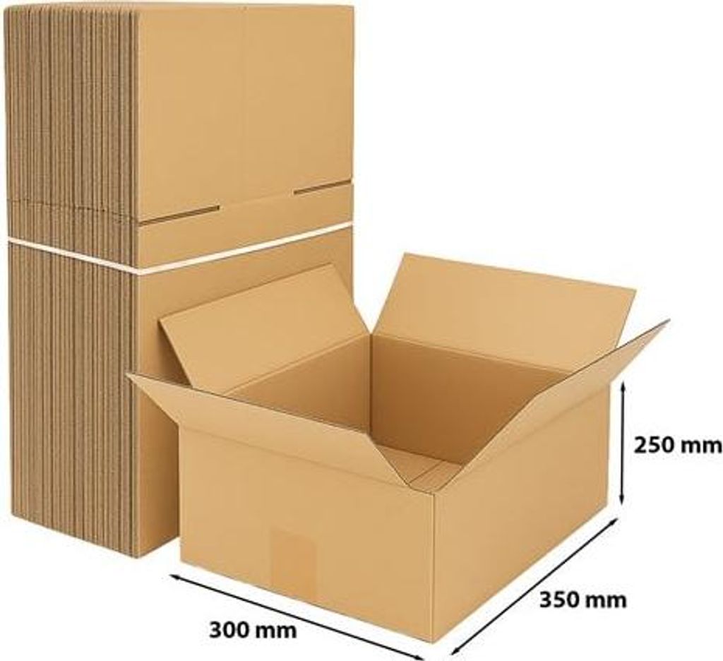 Paket – Klappkarton 350 x 300 x 250 mm – 100 Stück
