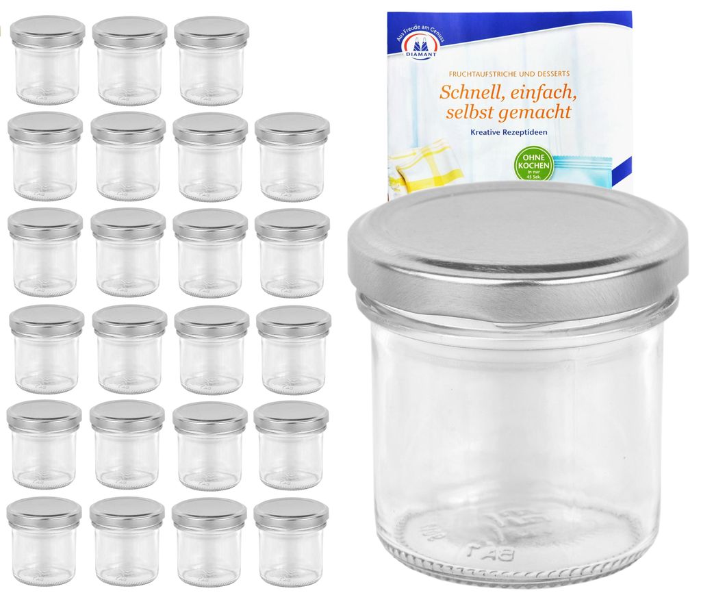 A set of glass jars and a recipe booklet.