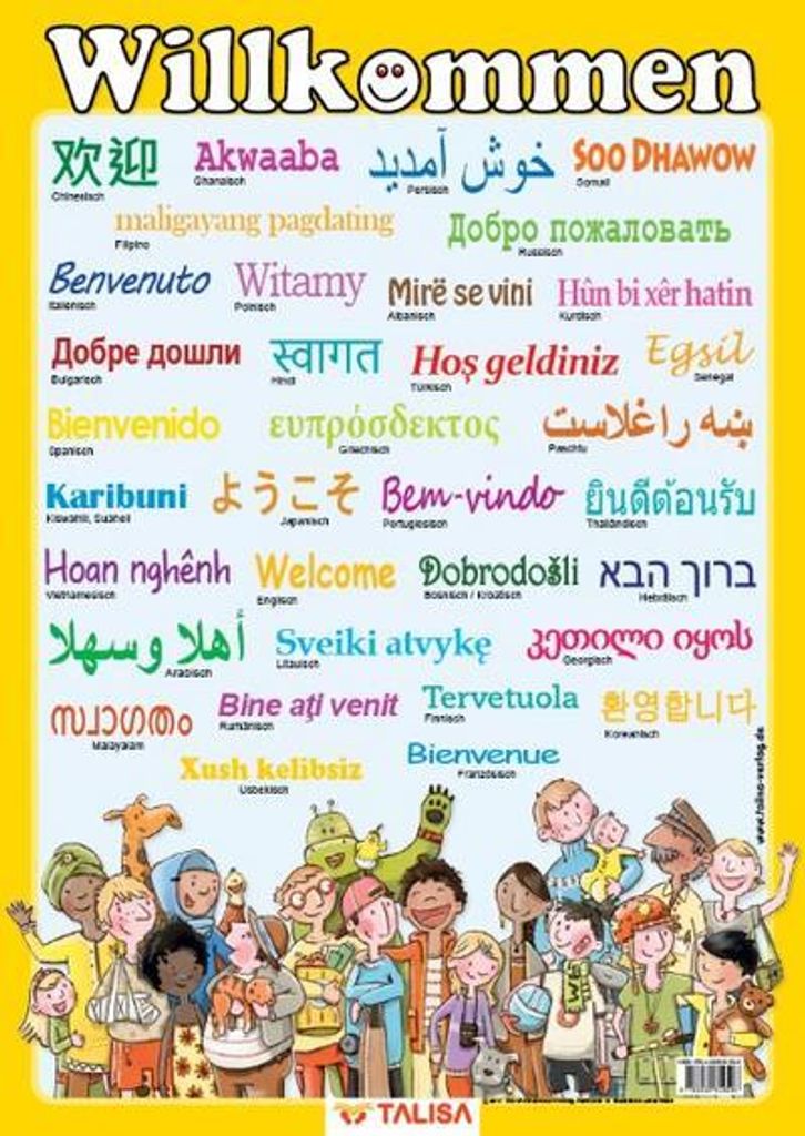 Multilinguales LernPOSTER "Willkommen" Produktbild 