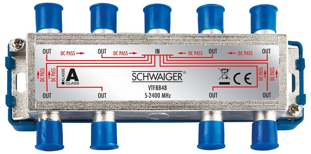 Schwaiger VTF8848 241, Rozbočovač, 5 - 2400 MHz, Obrázok produktu 
