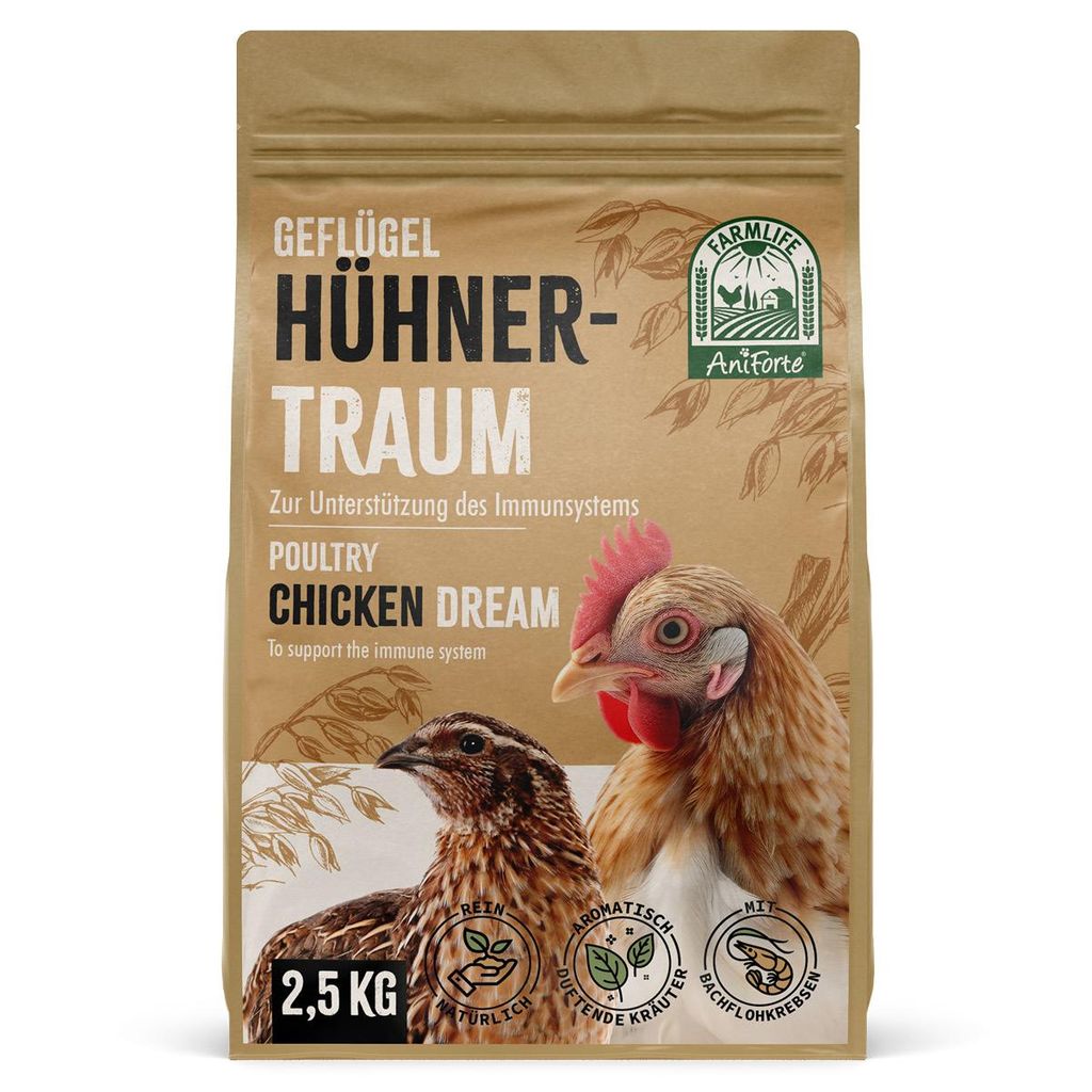 FarmLife Hühnertraum 2,5 kg - natürliches Zusatzfutter für Produktbild 