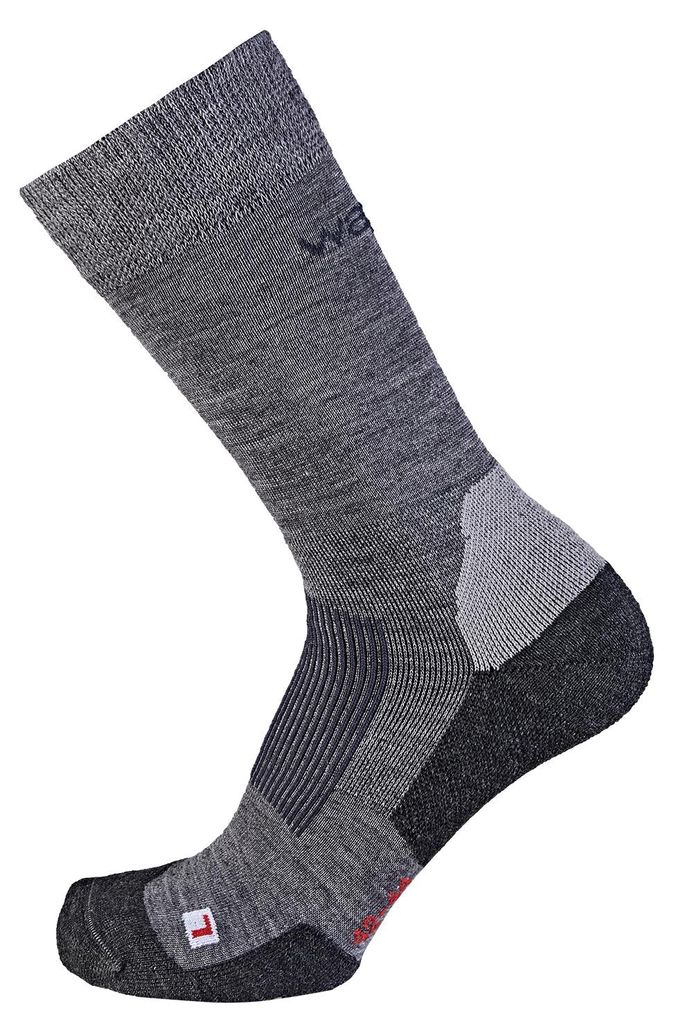 Waipiti Wandersocke TREK S02 Merino All Season in grau