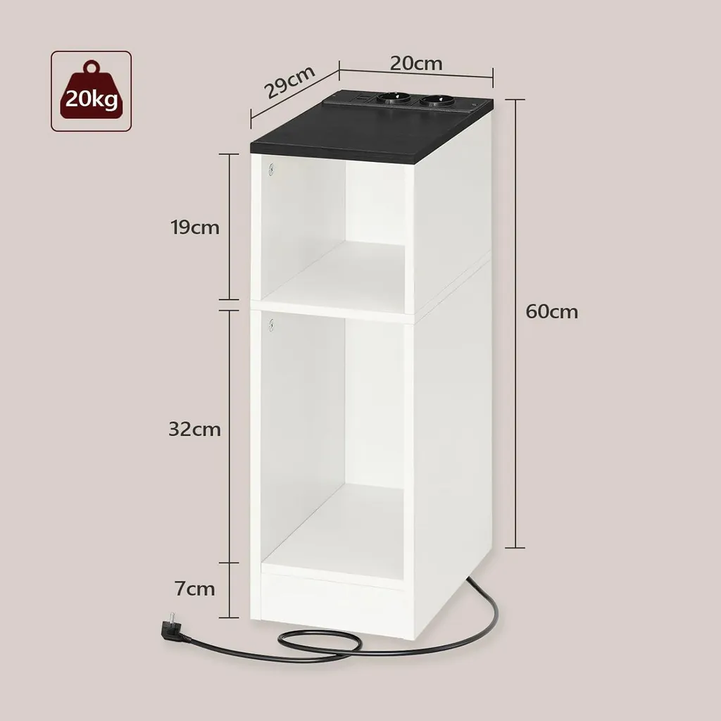 Table basse avec station de recharge USB et éclairage LED intégré - 3