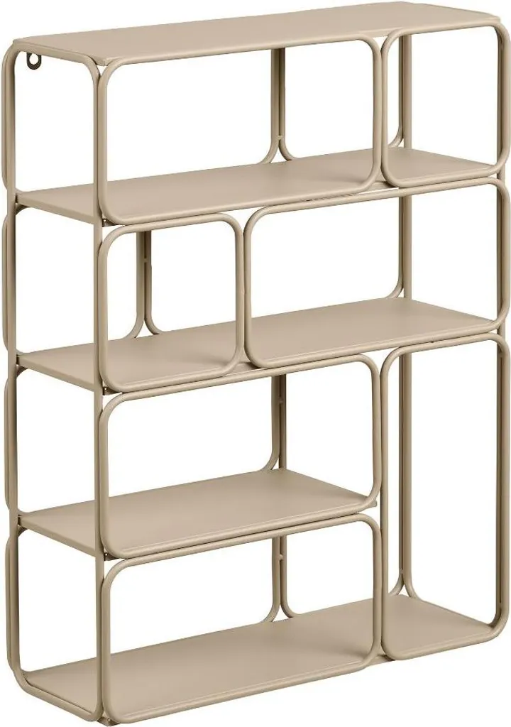 Embla bibliothèque murale beige design scandinave pour salon moderne