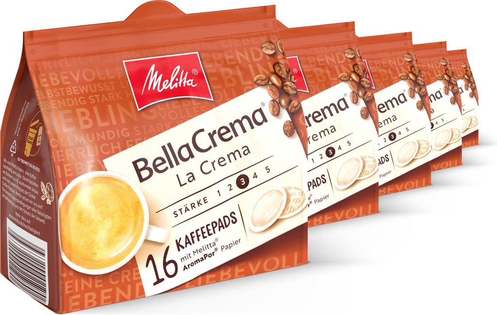 Melitta BellaCrema La Crema Pads, Kaffeepads für Produktbild 