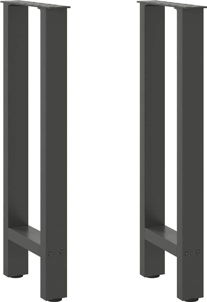 Design Konsolentischbeine Anthrazit 2 Stk. 38x(72-73) cm Stahl - Tischbeine 2025 Neu6016370 1parcel