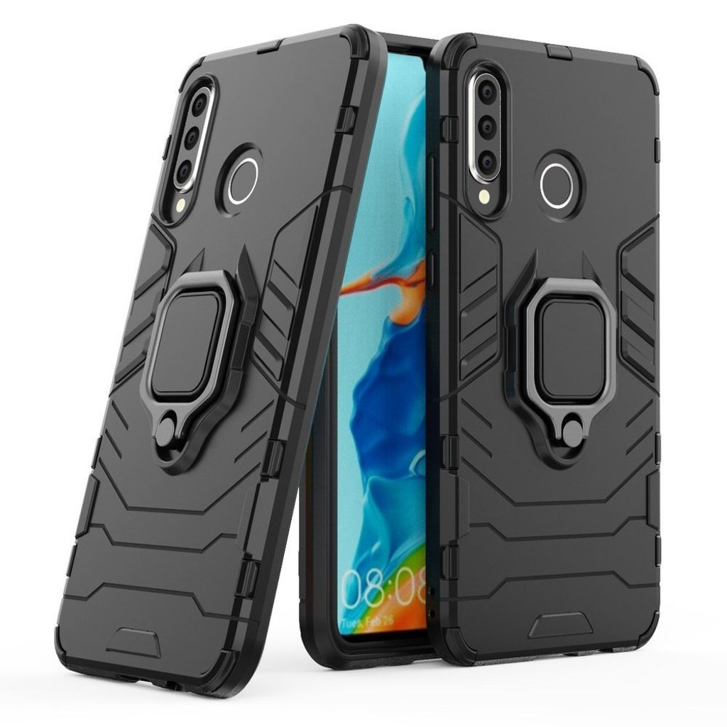 Ring Armor Kickstand Bumper kompatibel mit Silikon Hard Case Hülle Zubehör Tasche Xiaomi Redmi Note 11 Pro Schwarz