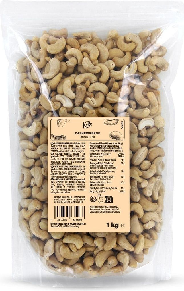 KoRo Cashewkerne Bruch LP 1 kg Produktbild 1