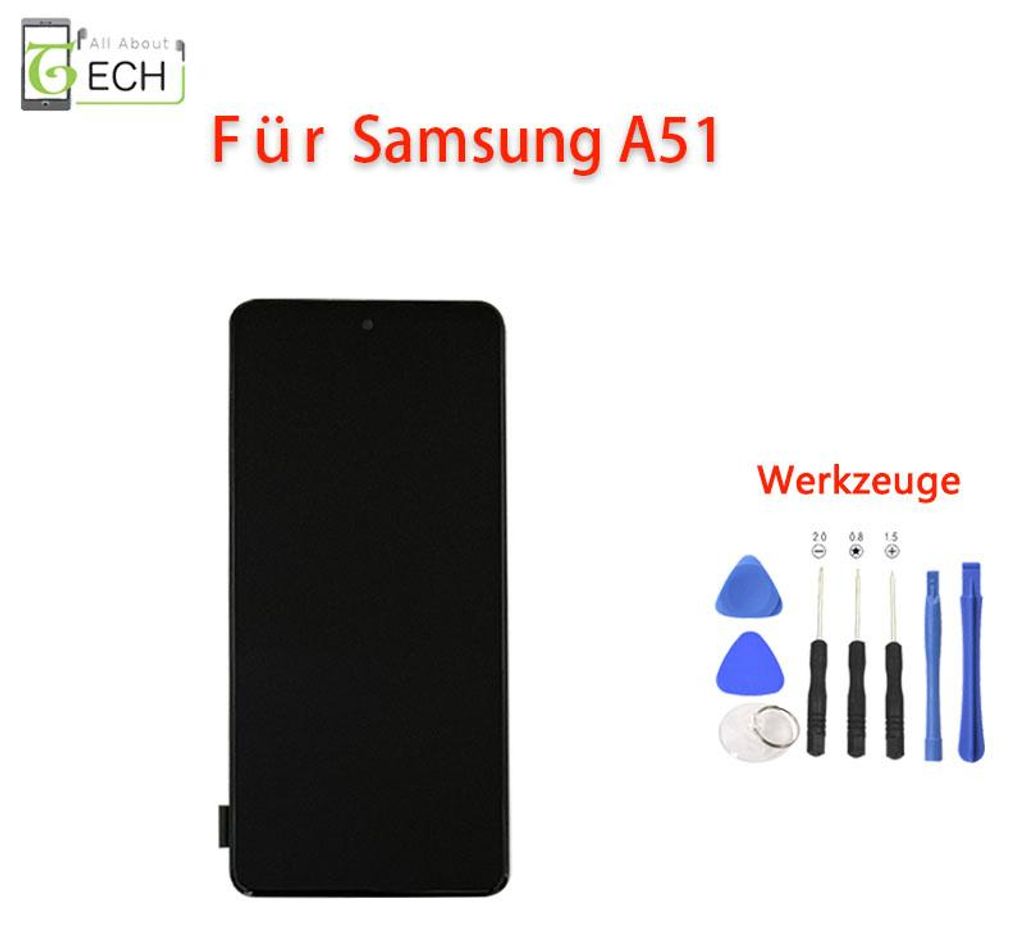 Für Samsung Galaxy A51 A515 LCD Display mit Rahmen Touch Produktbild 