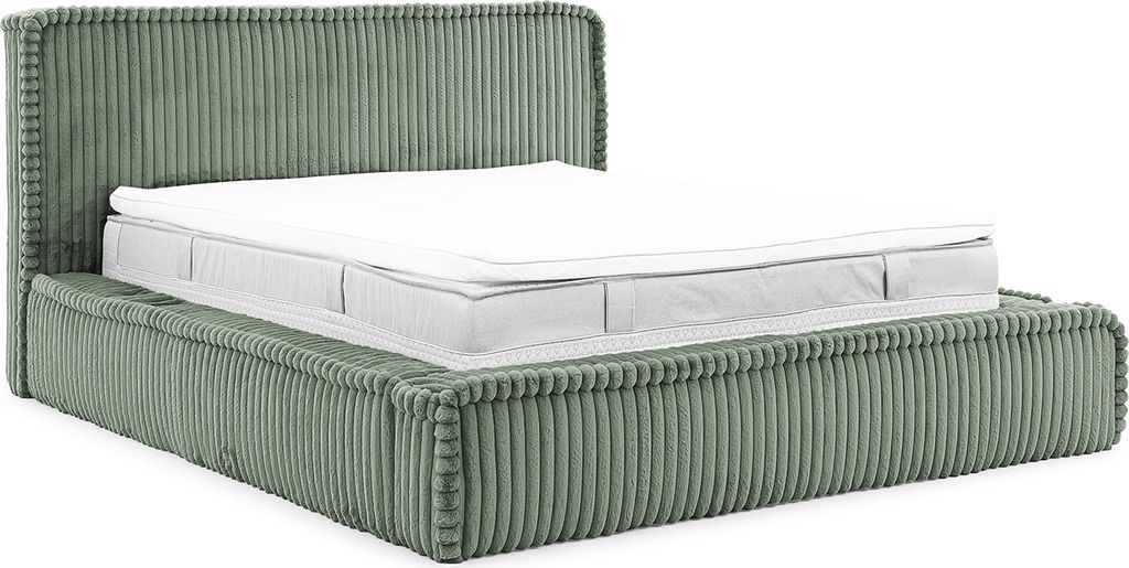 MEBLINI Mesut Polsterbett 140x200 mit Lattenrost - Bubble Bett - Cloud Bett - Marshmallow Bed - Kopfteil Bett mit Stauraum - Betten - 140x200 - Gr...