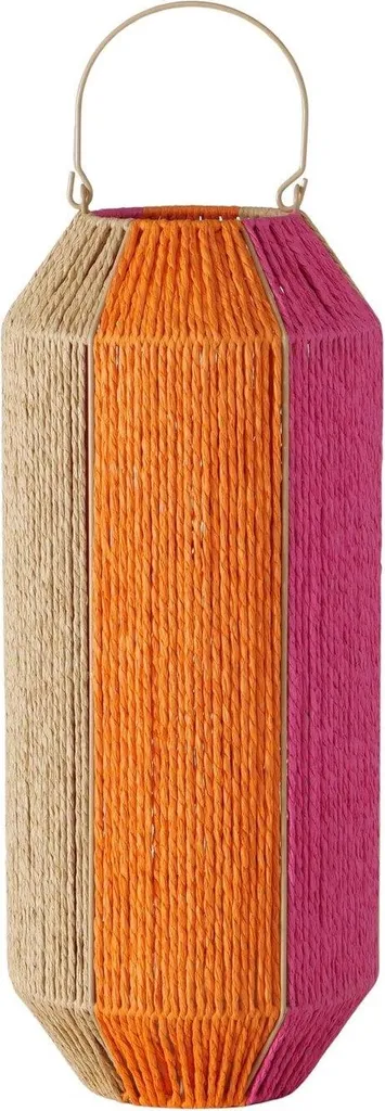 Lanterne d'Intérieur 50 cm pour Déco de Table et Soirée Rose et Orange