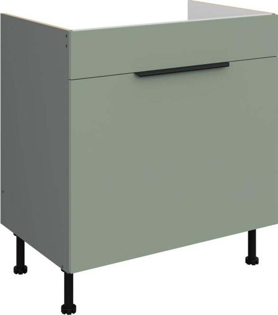 LUNARA Spülenunterschrank – Breite 80 cm, Grün/Anthrazit