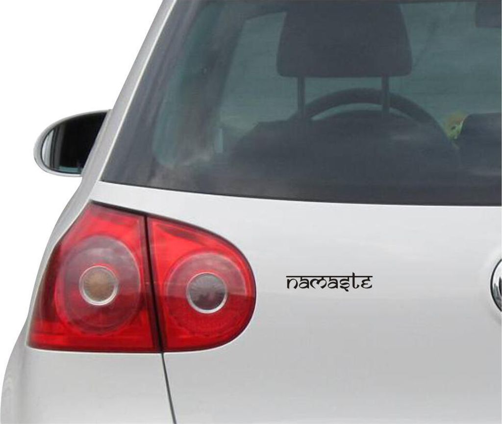 Aufkleber / Autoaufkleber - JDM - Die cut - Namaste Yoga Tibet Buddha Decal Laptop Fenster Sticker - schwarz - 149mmx40mm