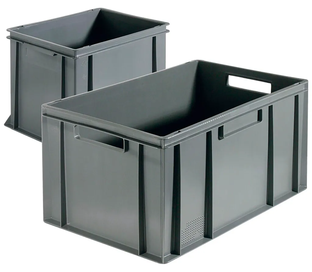 Caisse de stockage plastique gerbable 310 mm pour logistique et atelier