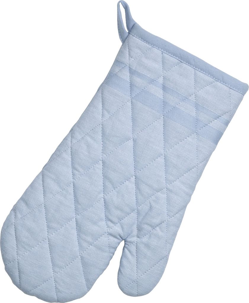 Guanto da forno in cotone blu Tia 31 x 18 cm Immagine del prodotto 