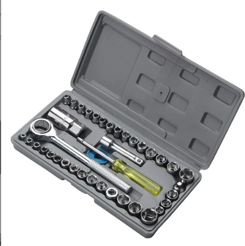 Coffret de douilles multifonctionnel 40 pièces avec boîtier portable