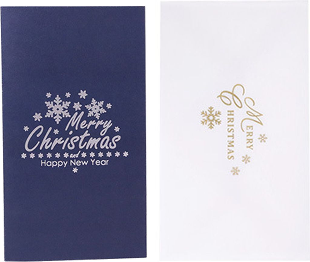 Begrüßungskarte Weihnachtsbaummuster Mehrzweckpapier Segen Message Message Card Party Supplies-Blau