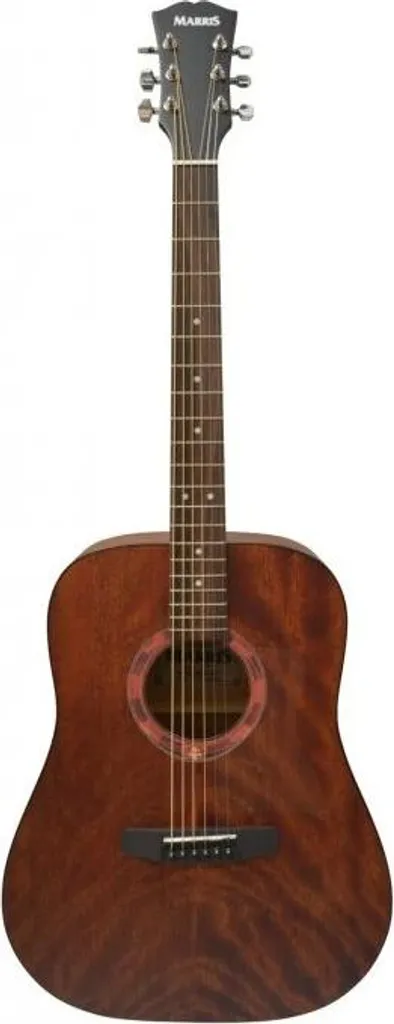 Guitare folk Marris DM en bois d'acajou avec finitions satinées