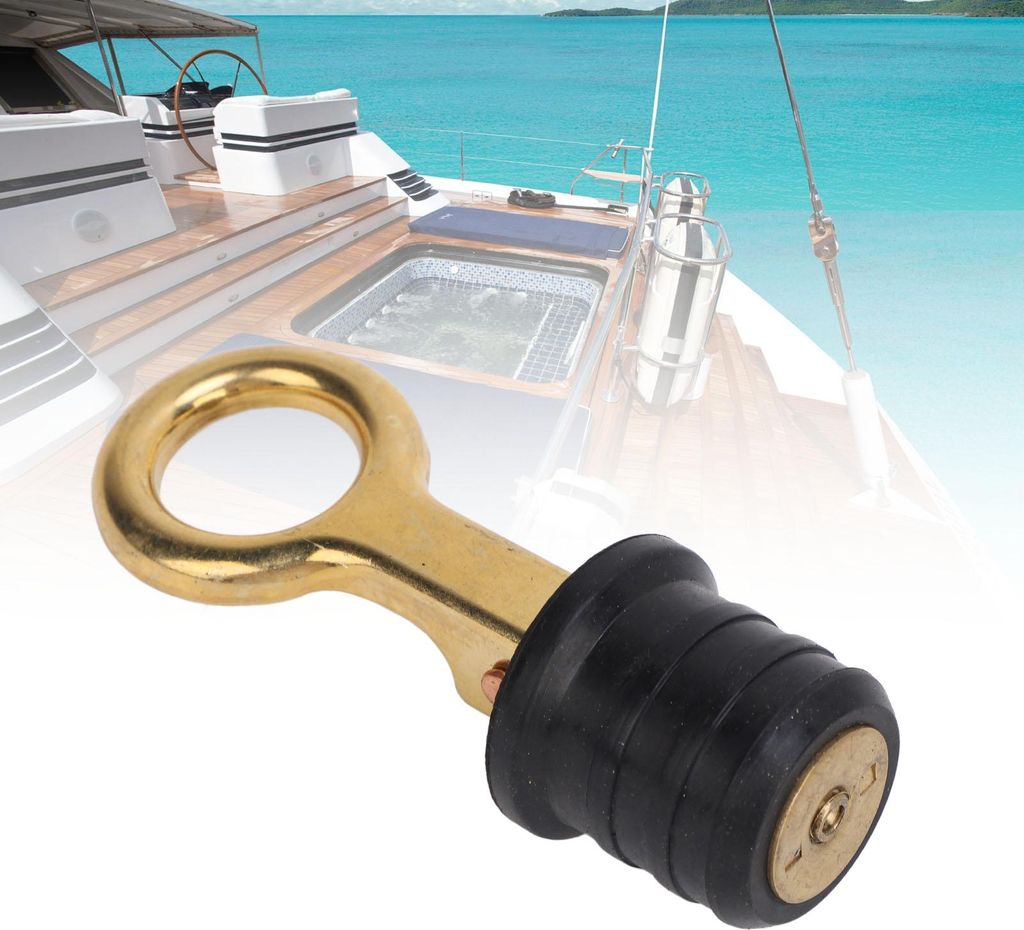Schnappgriff Ablassstopfen Gummi Messing Twist Design Langlebig Marine für Boot Yacht Livewell 1,2 Zoll