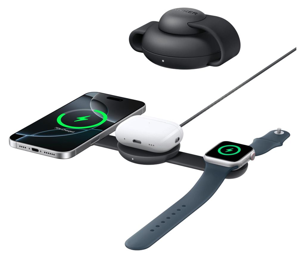 Anker MagGo Kabellose Ladestation (3-in-1, Faltbares Produktbild 