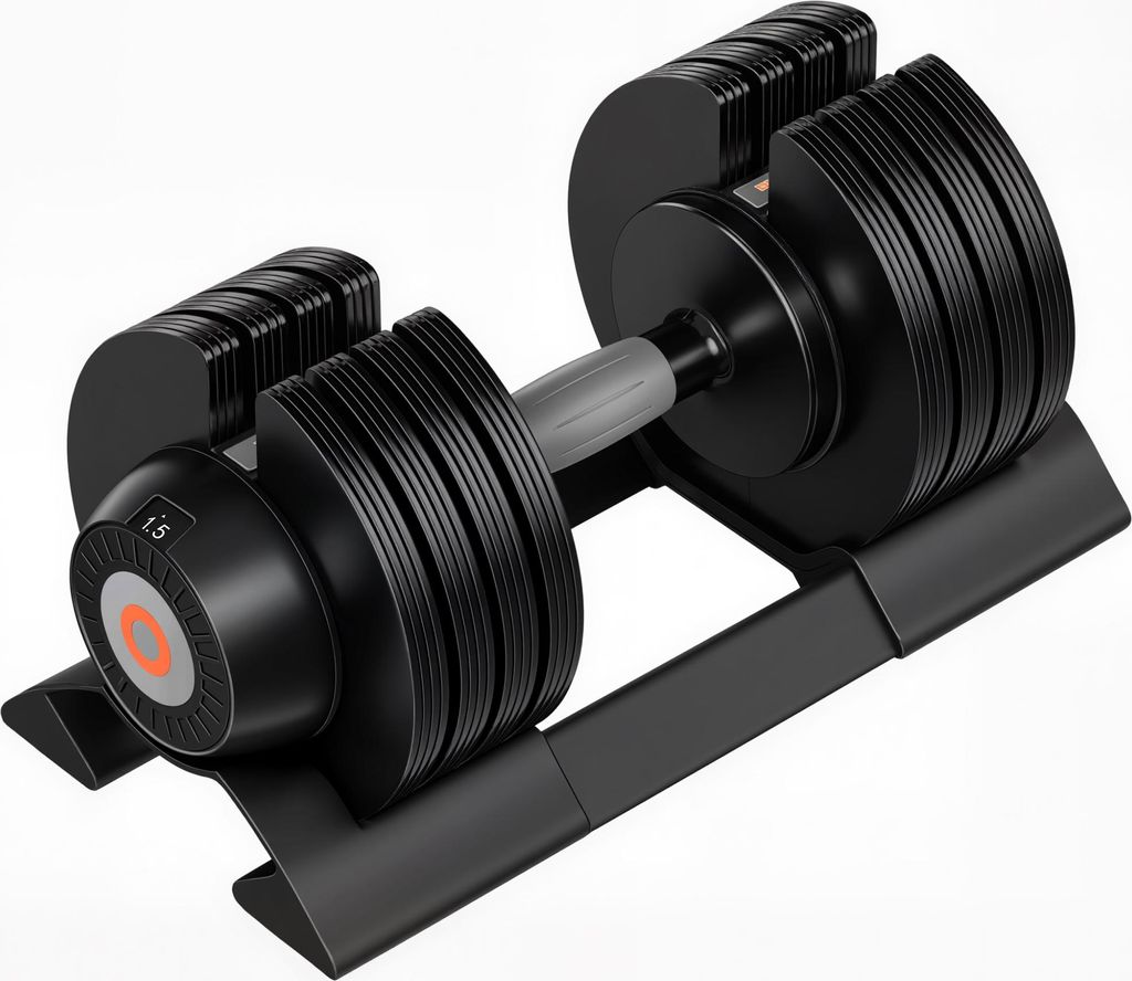 Verstellbare Einzel-Hantel, 6/11/16/20 kg Kurzhantel mit Ablagefach, mit rutschfesten Griffen, Schwarz