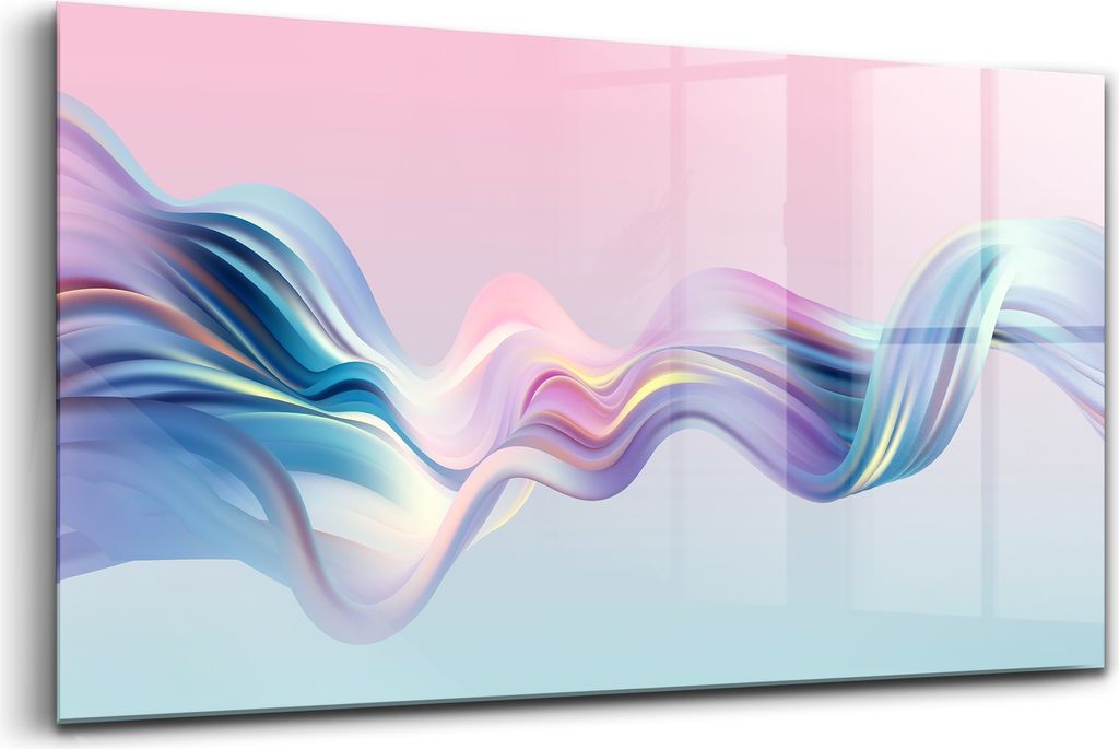 120x60 - Glasbilder - Bilder auf Wandbild - Foto auf Glas - Flüssigkeit fließen Linie Design-Element