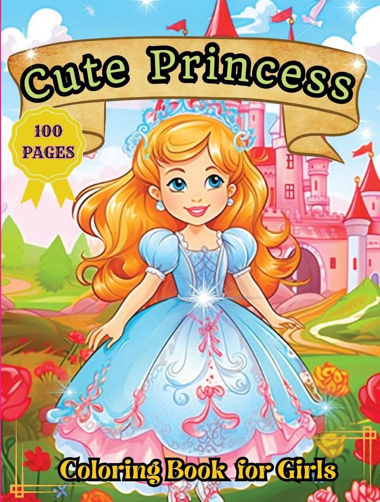 Cute Princess Coloring Book