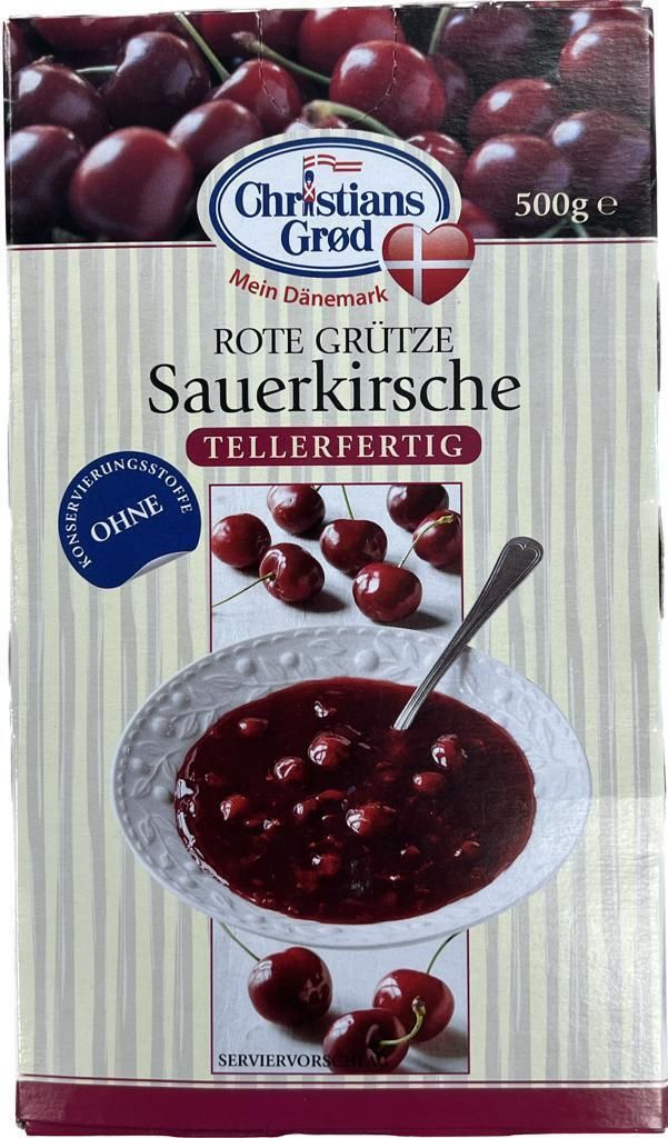 Dänische Rote Grütze Sauerkirsche 500g Produktbild 
