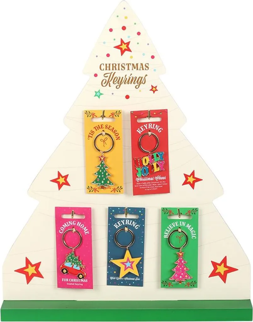 Lot de 25 Porte-clés de Noël Colorés pour Cadeaux et Décorations Fêtes