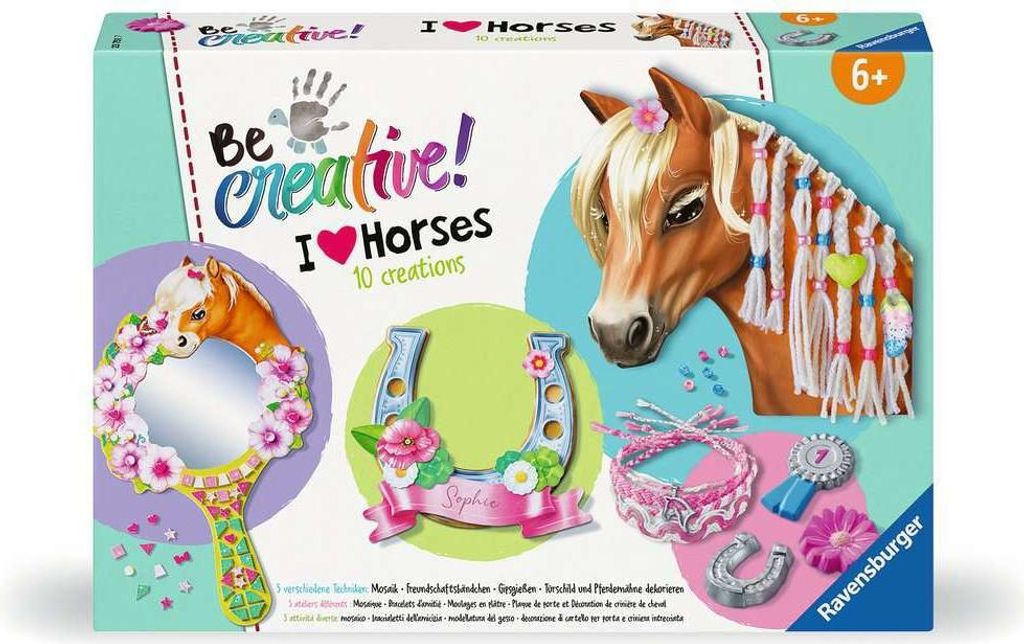 Ravensburger BeCreative Bastelset Pferde, Kreativset, ab 6 Immagine del prodotto 
