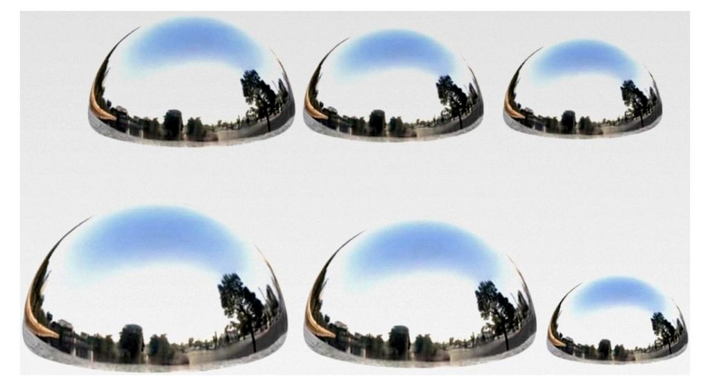 Halbkugeln, 6 Stück, hochglanzpoliert, glatt, hohl, Edelstahl, reflektierende dekorative Globen für den Garten