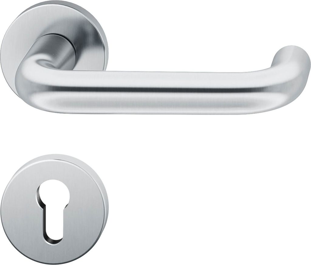 FSB Drückergarnitur 12 1070 ASL auf Rosette PZ, Edelstahl matt