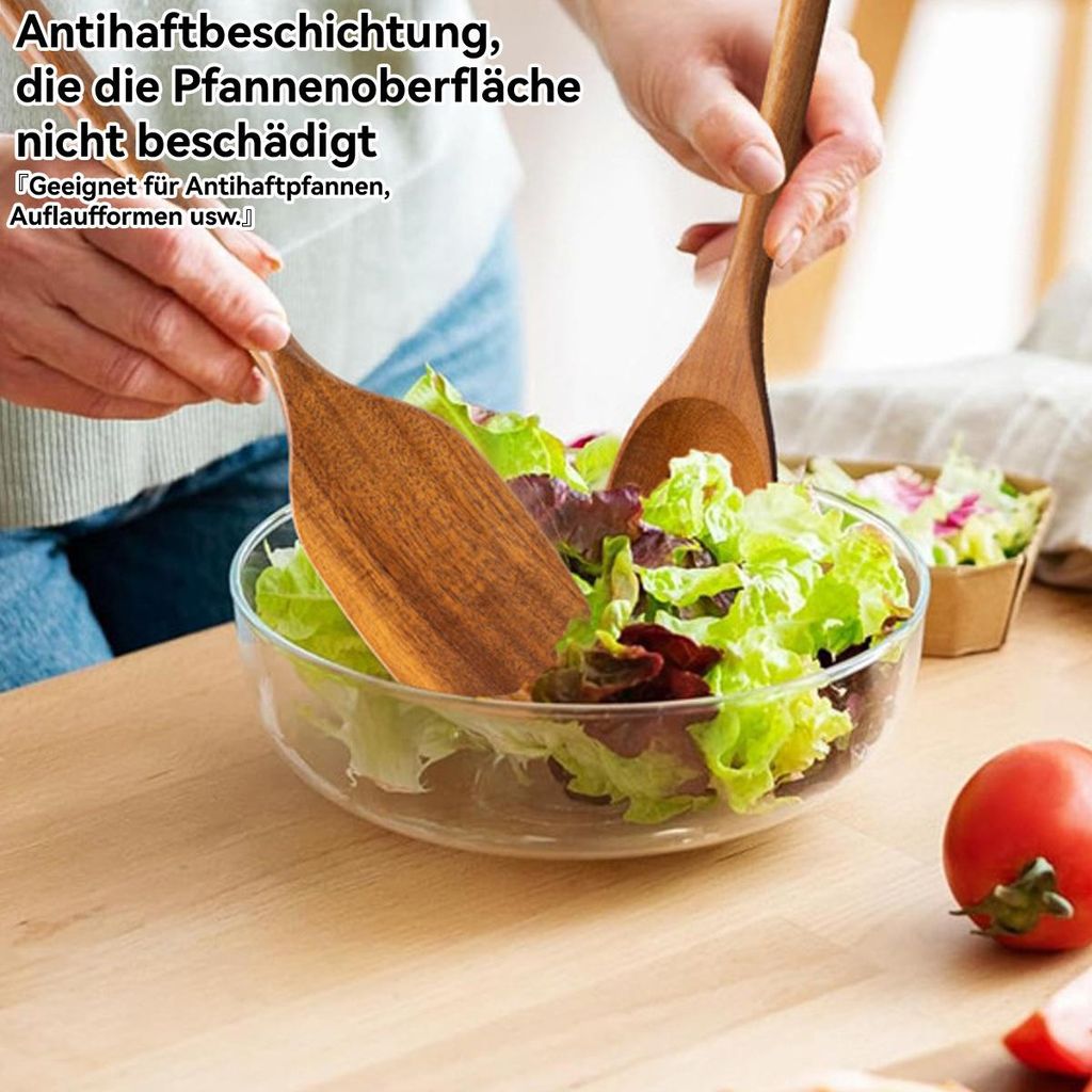 Kochlöffel Set Holz 3er Set, Küchenhelfer aus Akazienholz