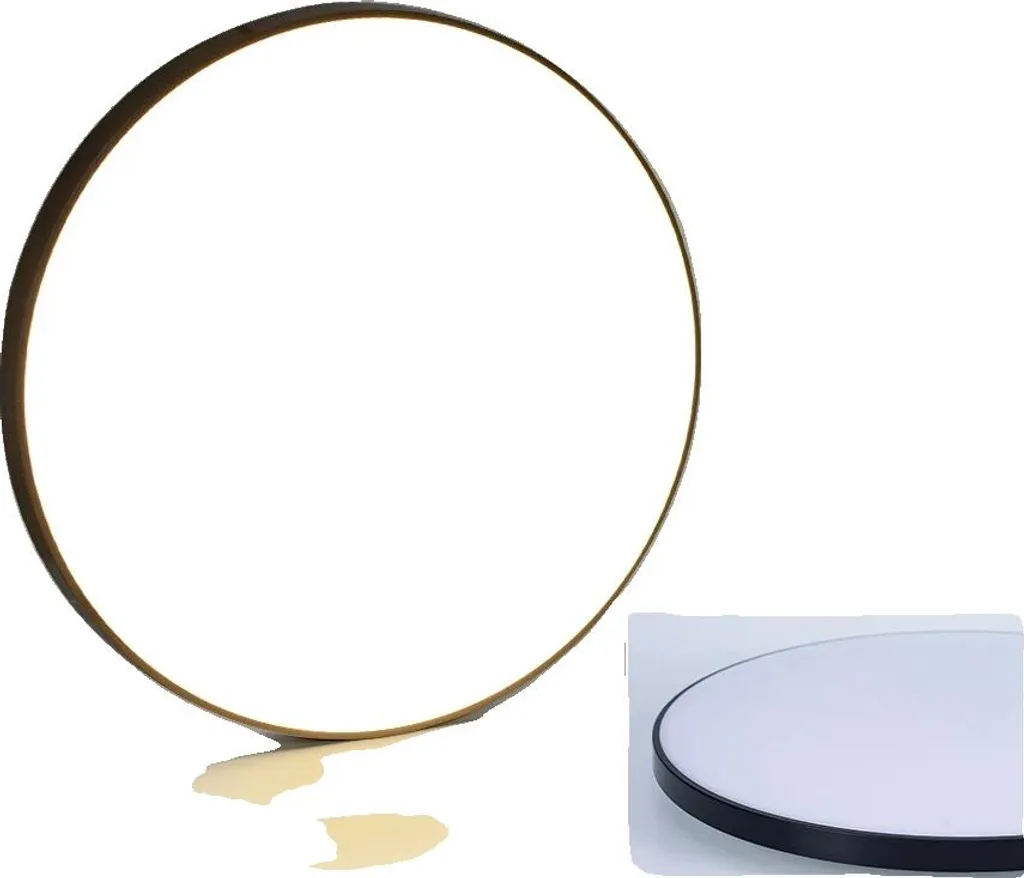 Lampada da soffitto intelligente a LED, telecomando, illuminazione dimmerabile, nero-50W