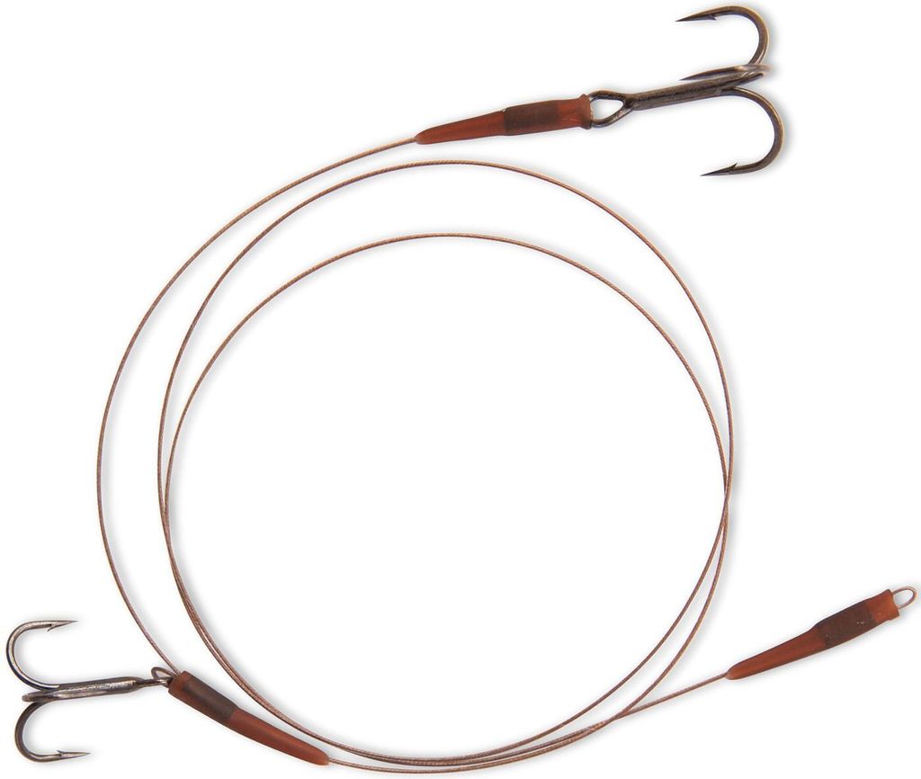 Quantum Mr Pike Bottom Rig Leader 60cm 13,6kg 2 Drillinge - Produktbild 
