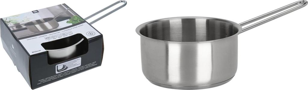 Excellent houseware sauspan steelpan 16cm rvs 1350ml