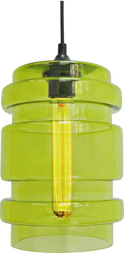Suspension DECORADO Candellux noire et verte, 1xE27 60W, 110x17 cm