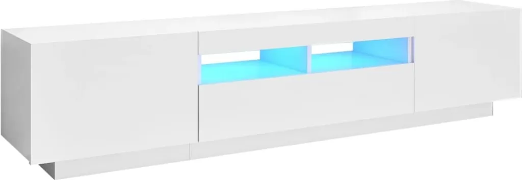 Mobile Porta TV Moderno 180 cm Bianco con LED - Arredo Minimalista