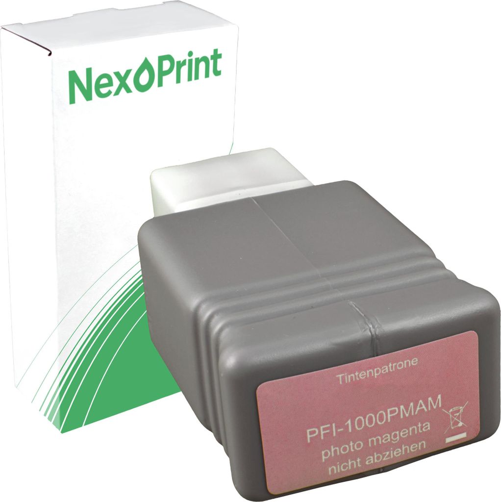 NexoPrint PFI-1000PM photo magenta Druckerpatronen kompatibel zu Canon imagePROGRAF Pro 1000 - Hohe Ergiebigkeit