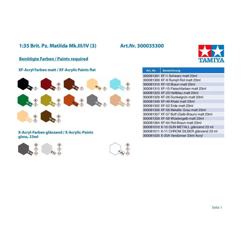 Tamiya maquette char Matilda Mk. III/IV 1/35 - Véhicule militaire - Rue du Commerce
