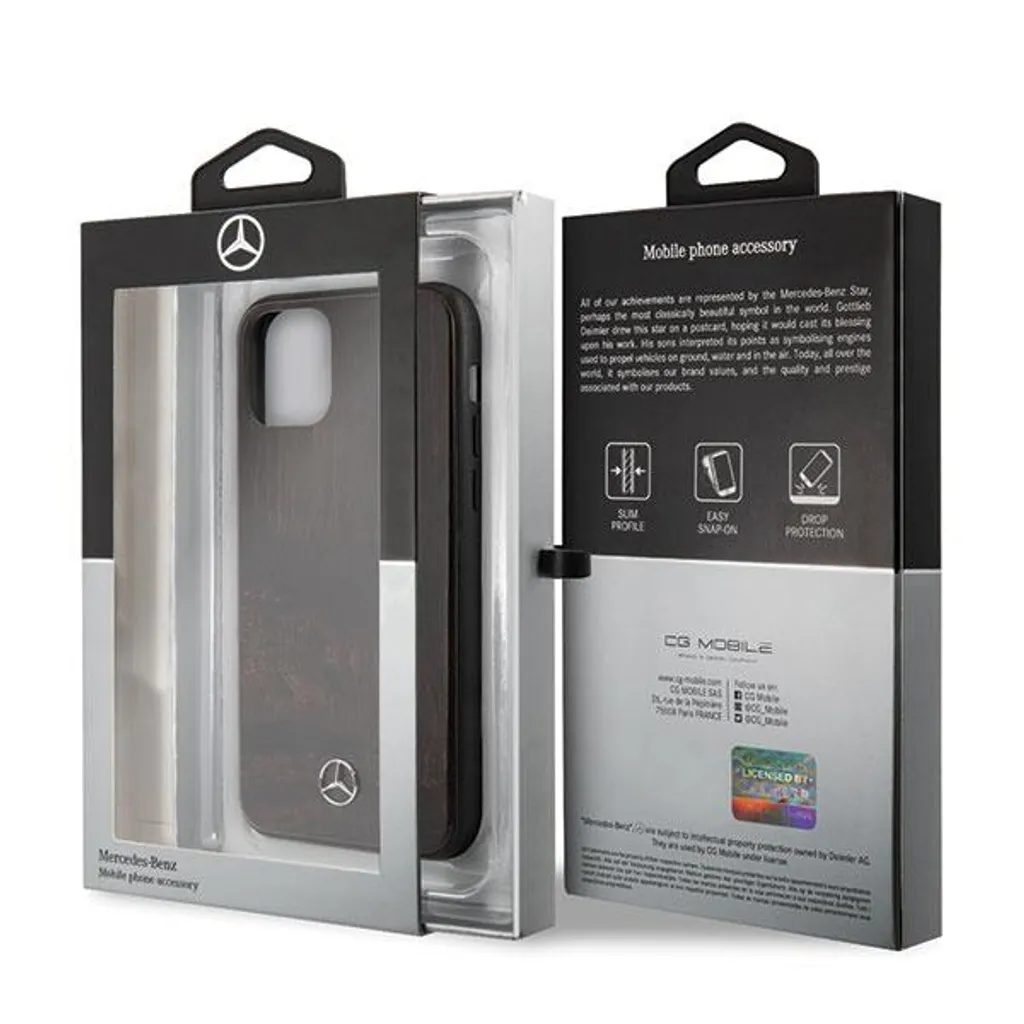 Cover iPhone 11 Pro Max Mercedes Wood Line | Palissandro Marrone - 7