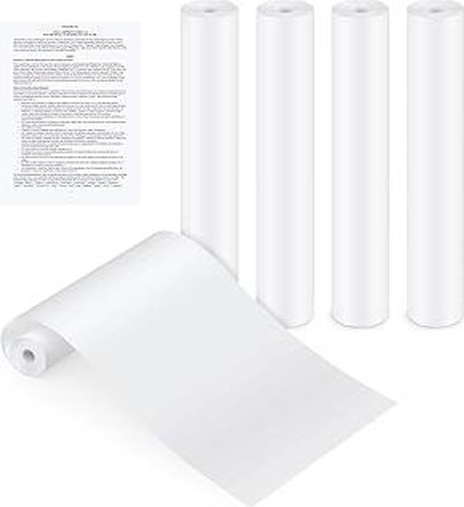 5 Rollen Thermopapier A4 für Tragbaren Drucker, 210mm x 8.7m, Thermodrucker Papier für Datei, Fotodruck, Notizen, Etiketten, A4 Thermopapier