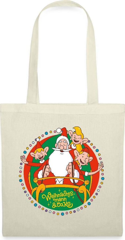 Spreadshirt Weihnachtsmann & Co. KG Logo Stoffbeutel, One size, Natur