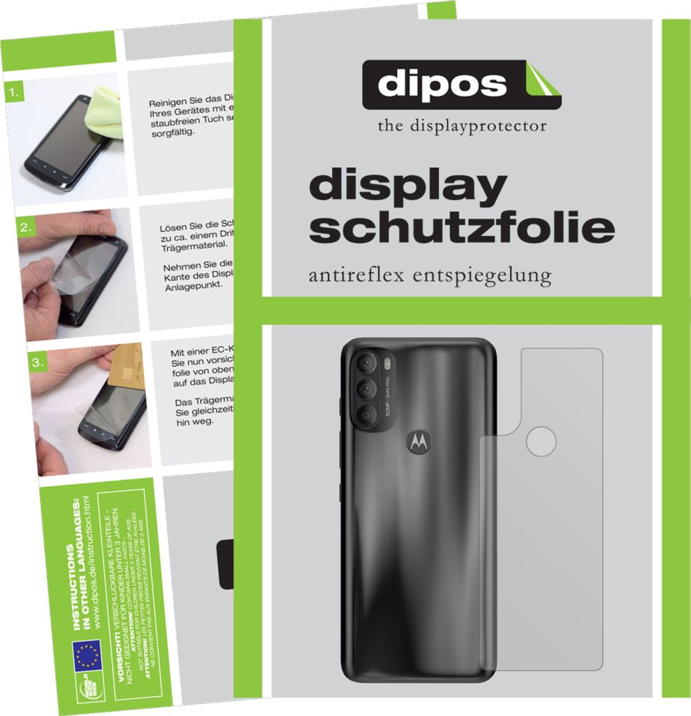 1x Schutzfolie für Motorola Moto G71 Rückseite matt Displayschutzfolie Folie Display Schutz dipos