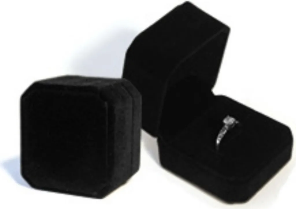 set di 4 astucci per anelli di fidanzamento - astuccio per anelli astuccio per anelli di fidanzamento astuccio per gioielli per matrimonio - astuccio per gioielli astuccio per anelli di matrimonio astuccio per gioielli nero - 3